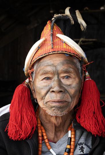 Ancien Guerrier Naga, Nagaland, India © Etienne Pierart